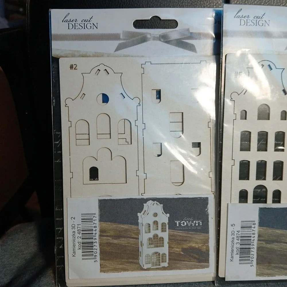 Snipart Laser Cut Design Wood Chip Board Buildings‎ 4 New Packages & Extra Parts
